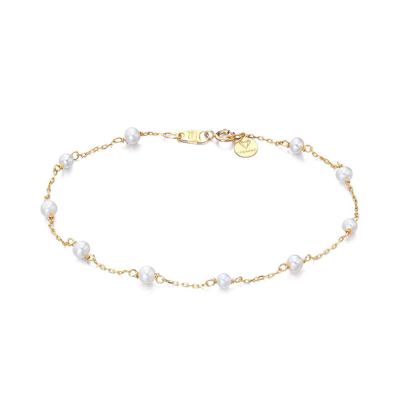 Bracciale Le Carrè in Oro e Perle