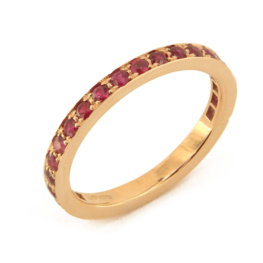 Riviere in oro rosa con rubini