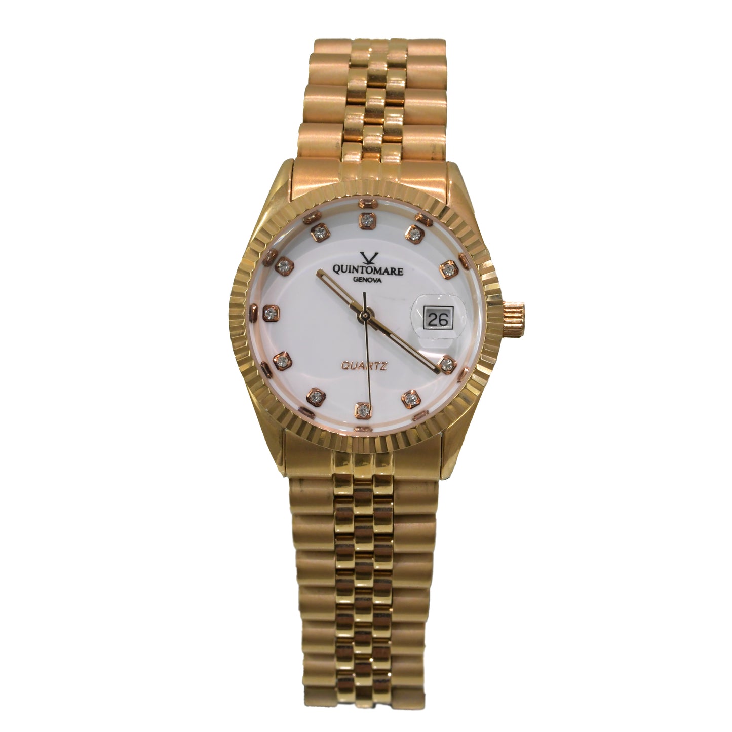 Orologio QuintoMare Datejoy White & Crystal