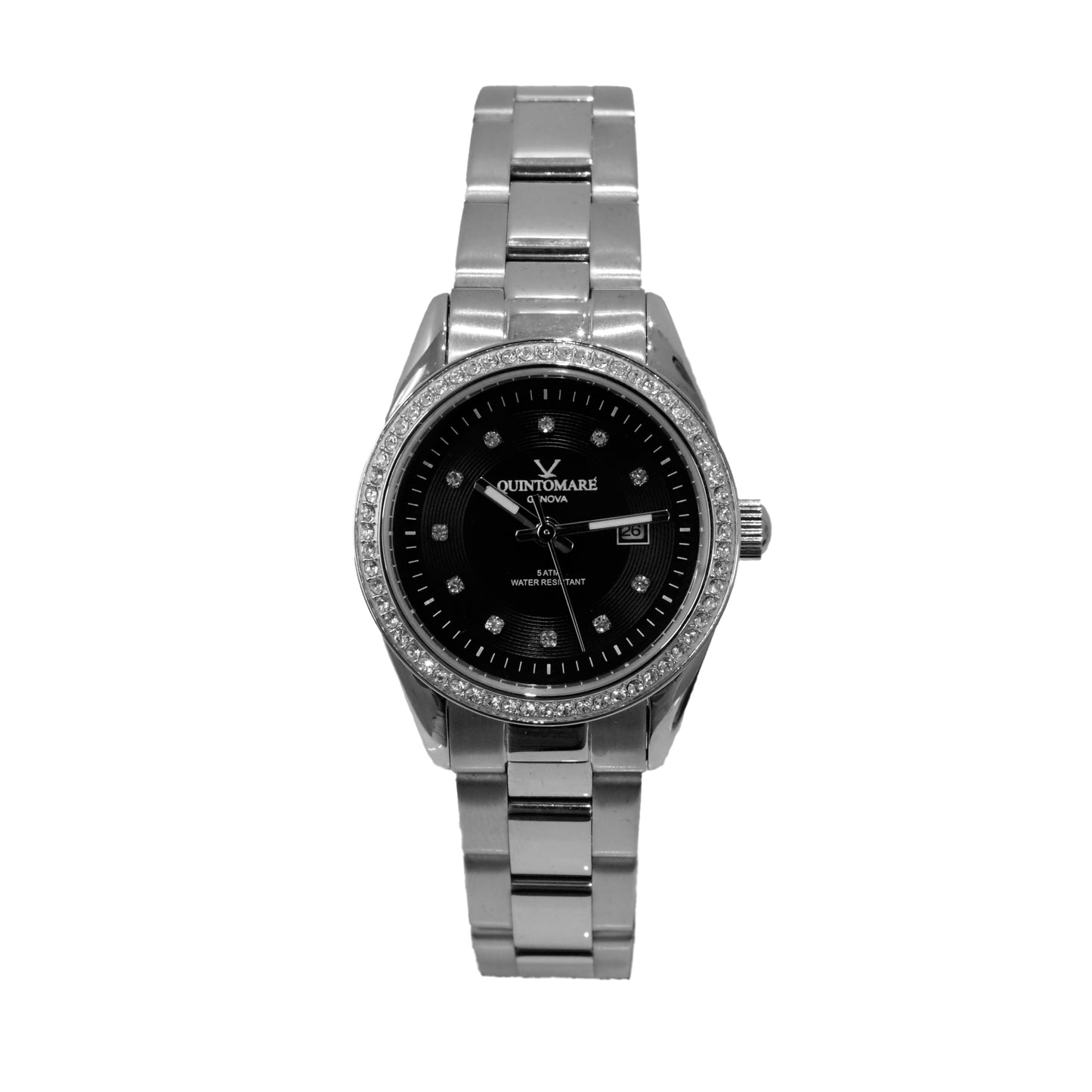 Orologio QuintoMare Datejoy Black & Crystal