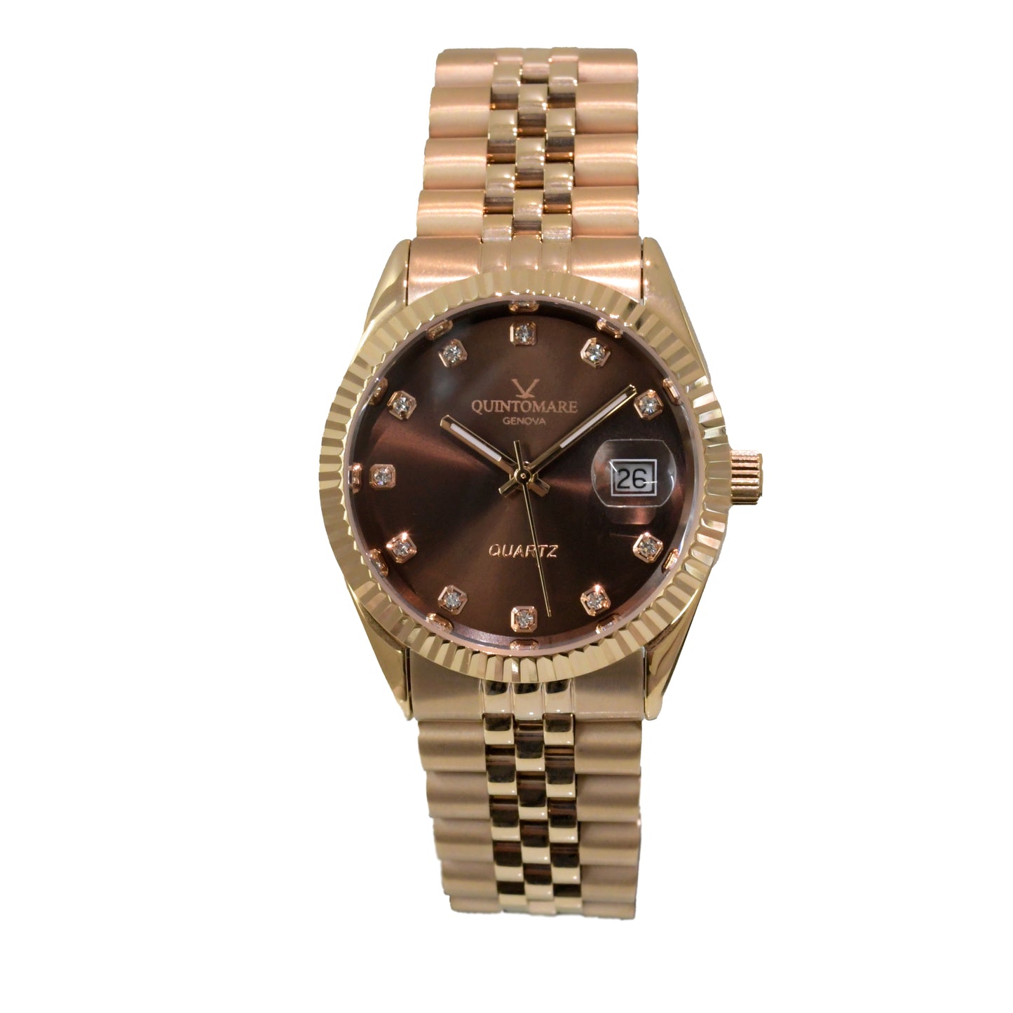 Orologio QuintoMare Datejoy Bronze & Crystal