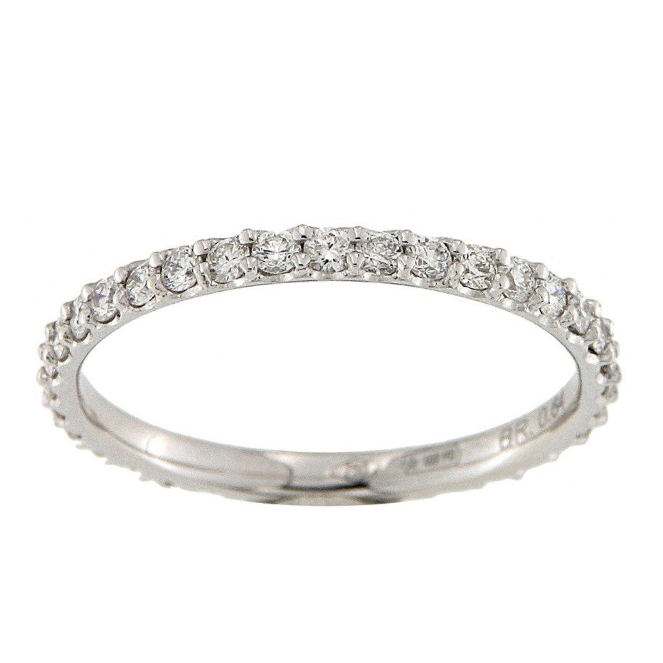 Anello Rivière Eternity Oro Bianco e Diamanti