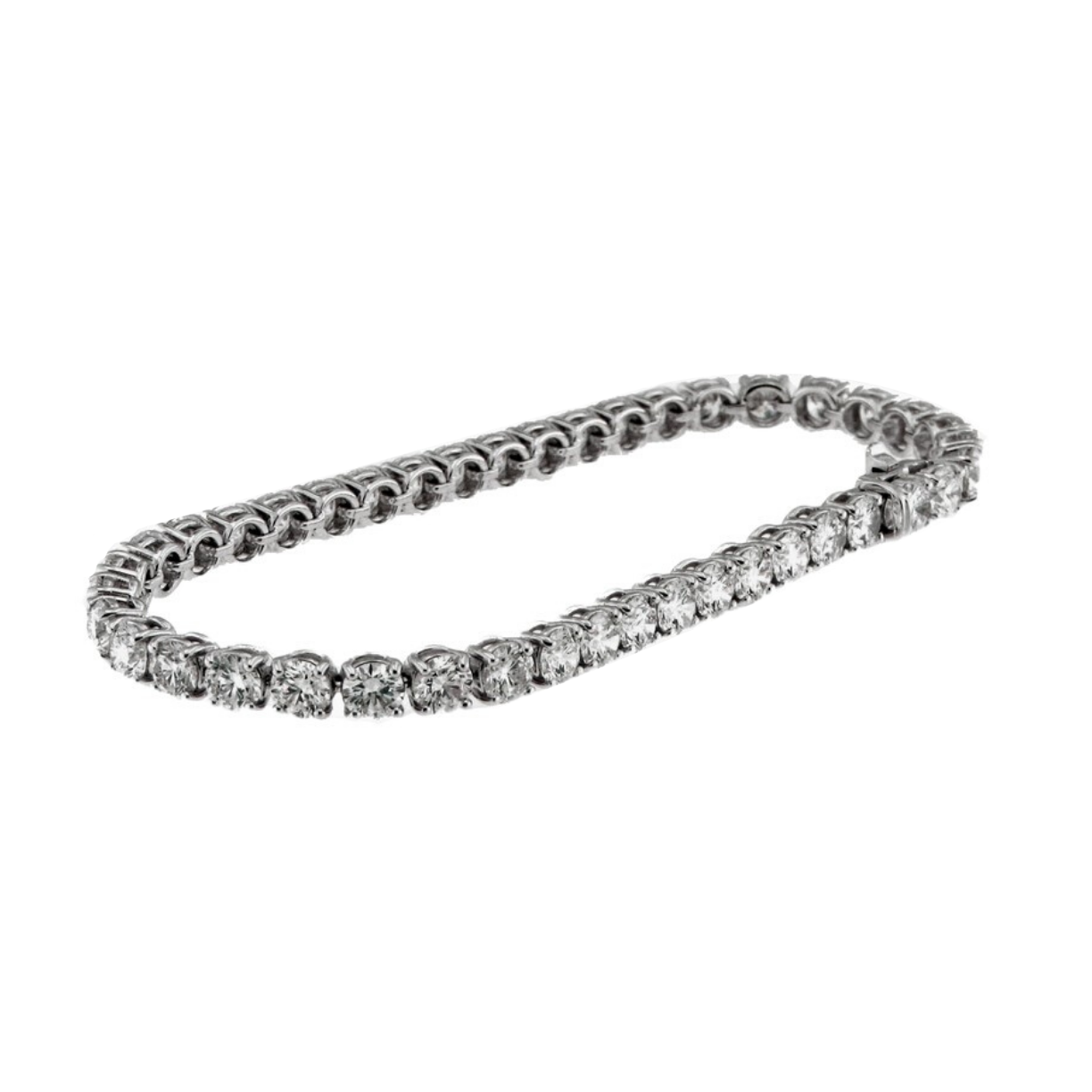 Bracciale Tennis in Oro Bianco con Diamanti Naturali