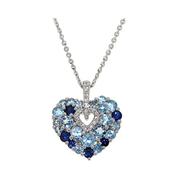 Ciondolo Cuore con Cubic Zirconia Bianchi in ARGENTO 925 Galvanica Ciondolo Cuore con Cubic Zirconia Bianchi in ARGENTO 925 Galvanica