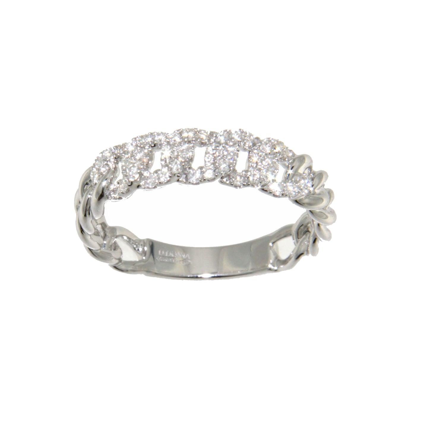 Anello Groumette in Oro Bianco