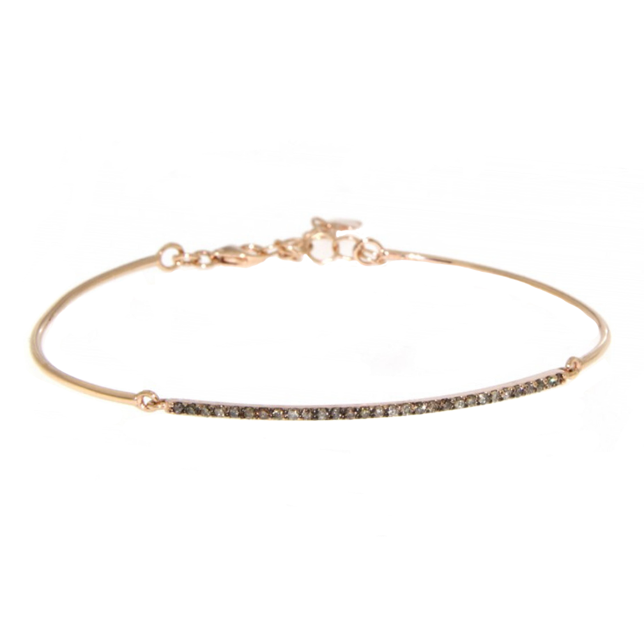 Bracciale Tennis in Oro con Diamanti Brown