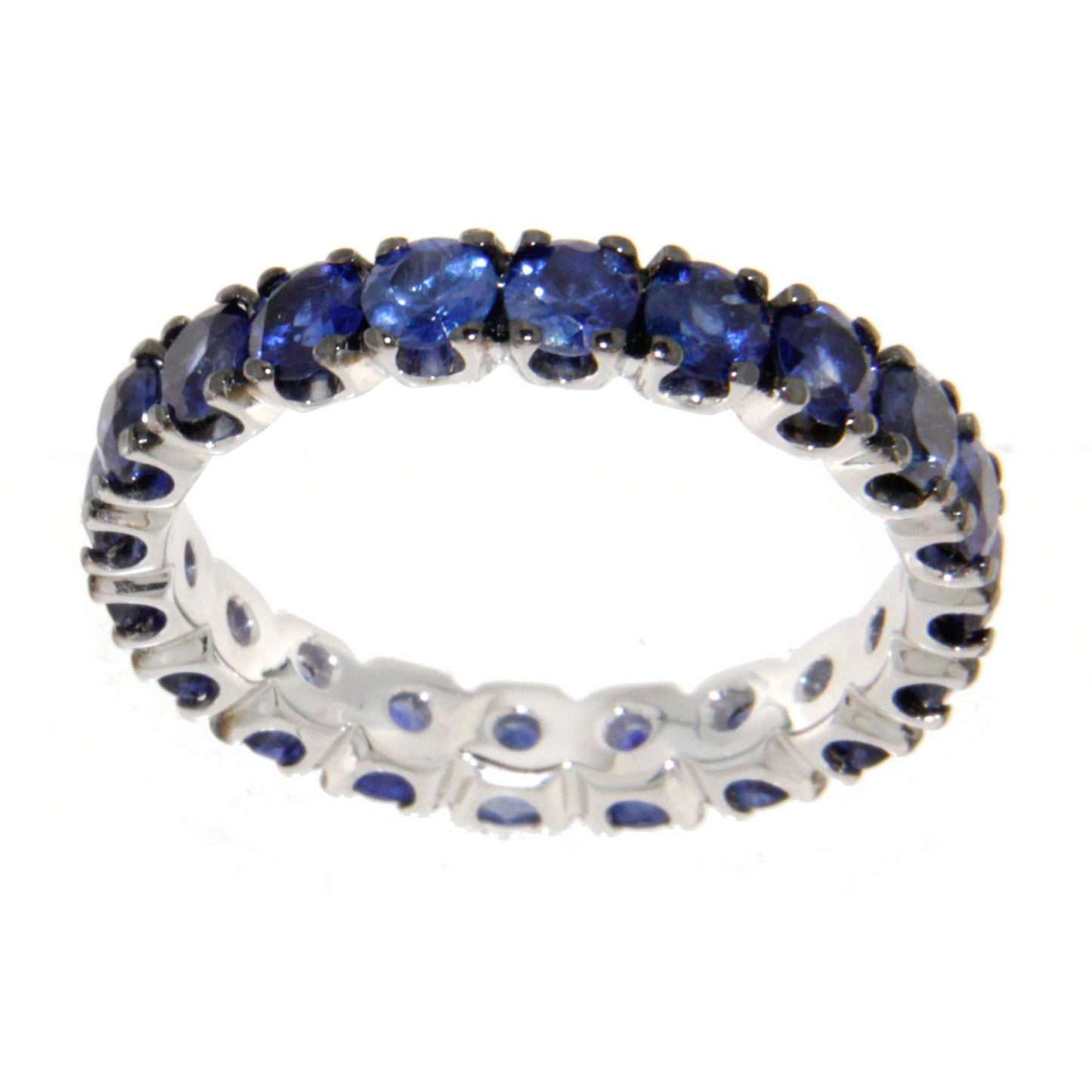 Anello Eternty in Oro e Zaffiri Blu