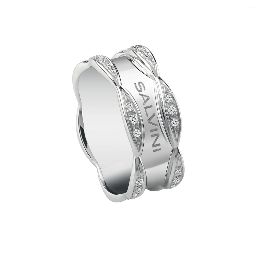 Anello Salvini Sunny Oro Bianco con Brillanti