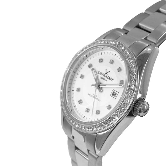 Orologio QuintoMare Datejoy White & Crystal