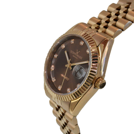 Orologio QuintoMare Datejoy Bronze & Crystal