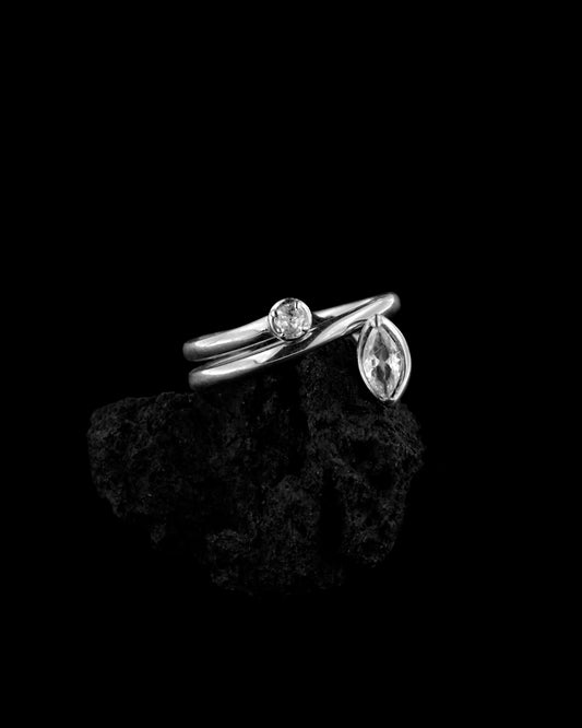 Anello Vipera - Zircone