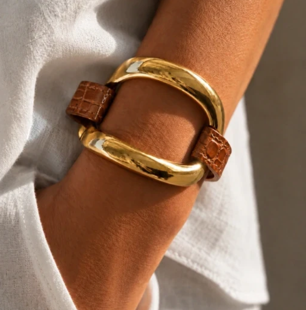 Marri Cortona - Bracciale Alligator Cipria