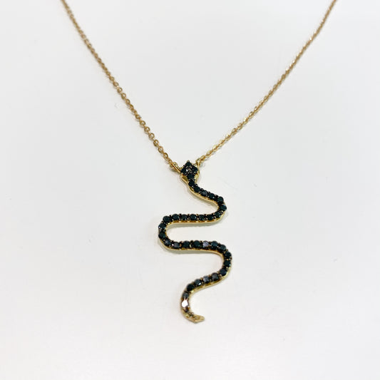 Collana Serpente - Oro - Diamanti Neri