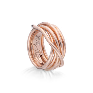 Anello FilodellaVita - Leda Collection - 7 fili in Oro Rosa