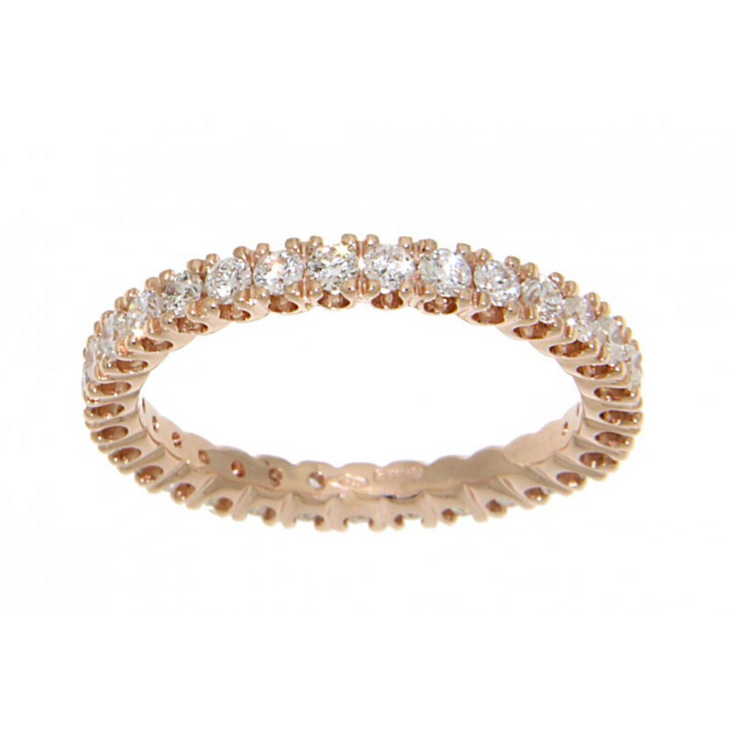 Anello Rivière Veretta Eternity in Oro con Diamanti